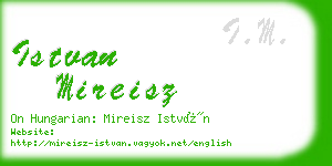 istvan mireisz business card